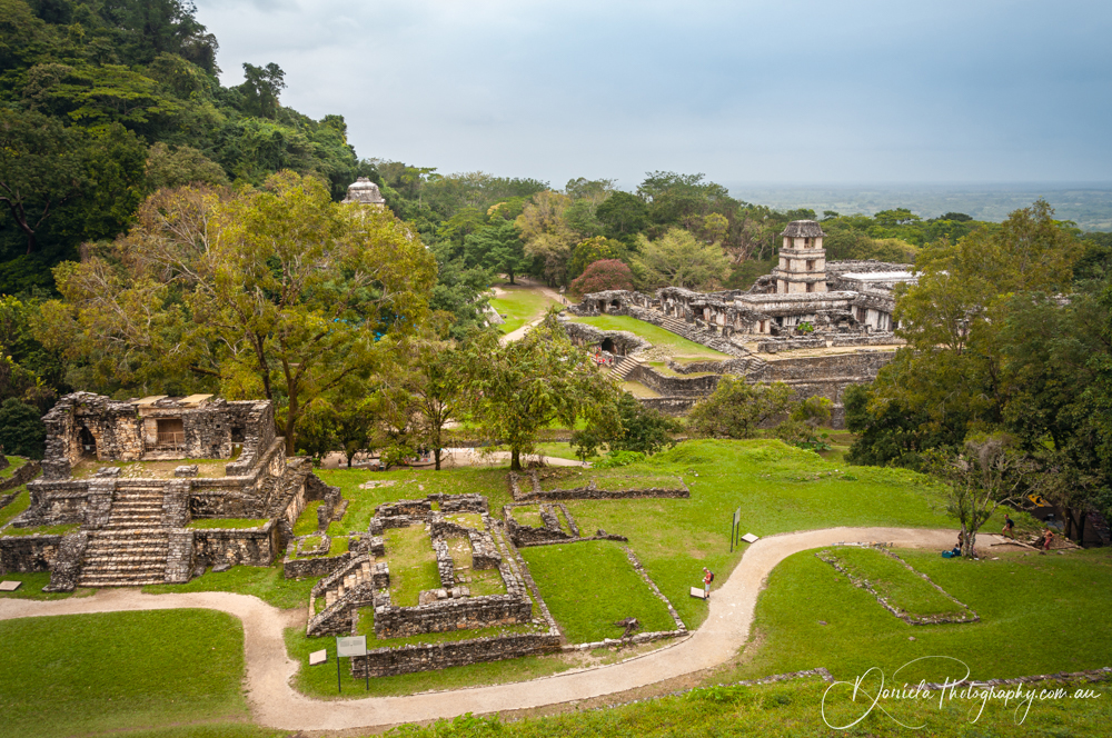 Palenque ancient Maya ruins, Temple of the Cross and ancient Palace
